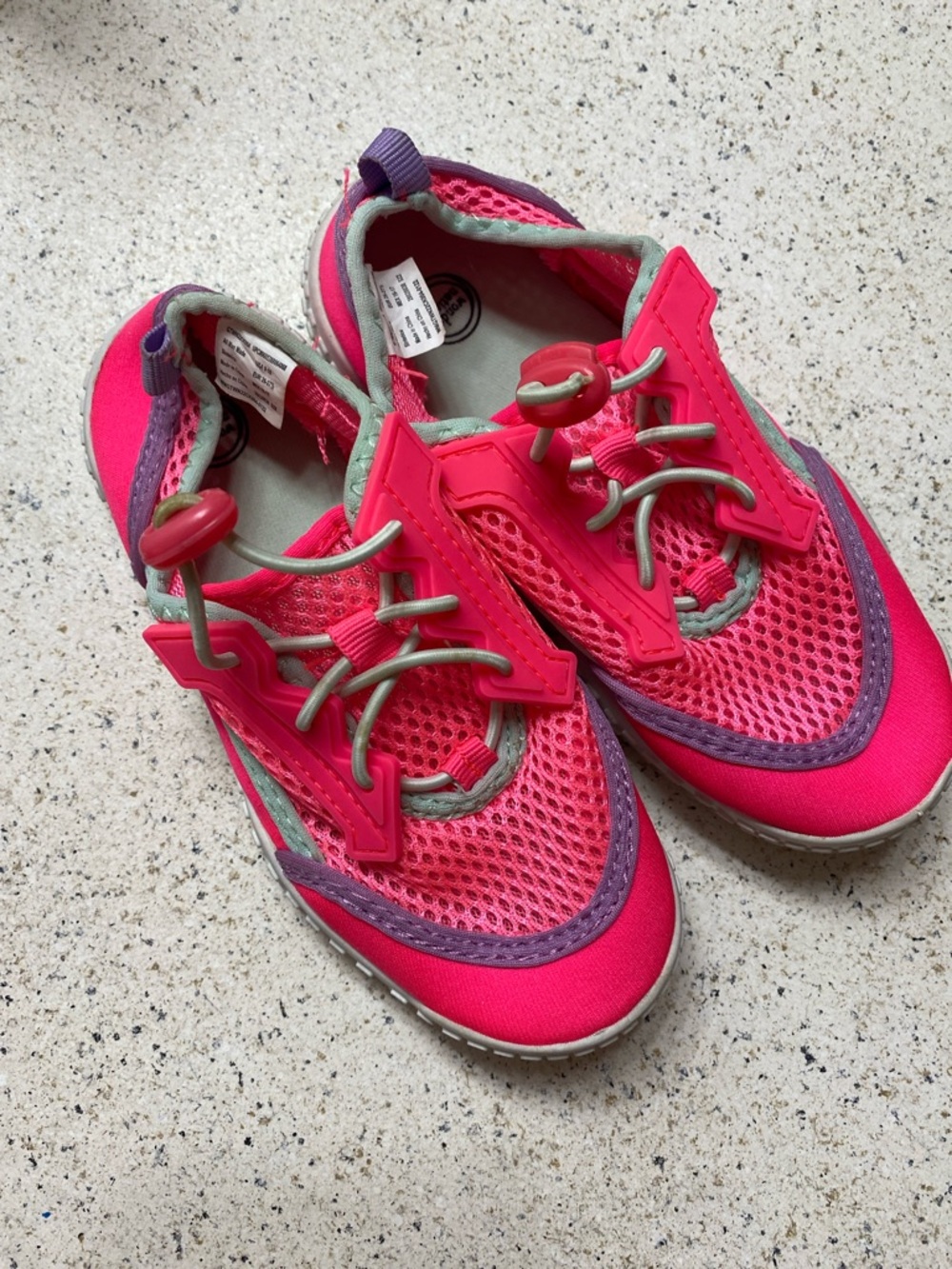 Bright Pink Kids Mesh Water Shoes